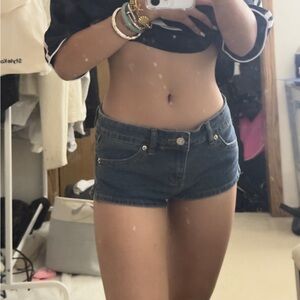 EDIKTED Jagger Low Rise Denim Shorts